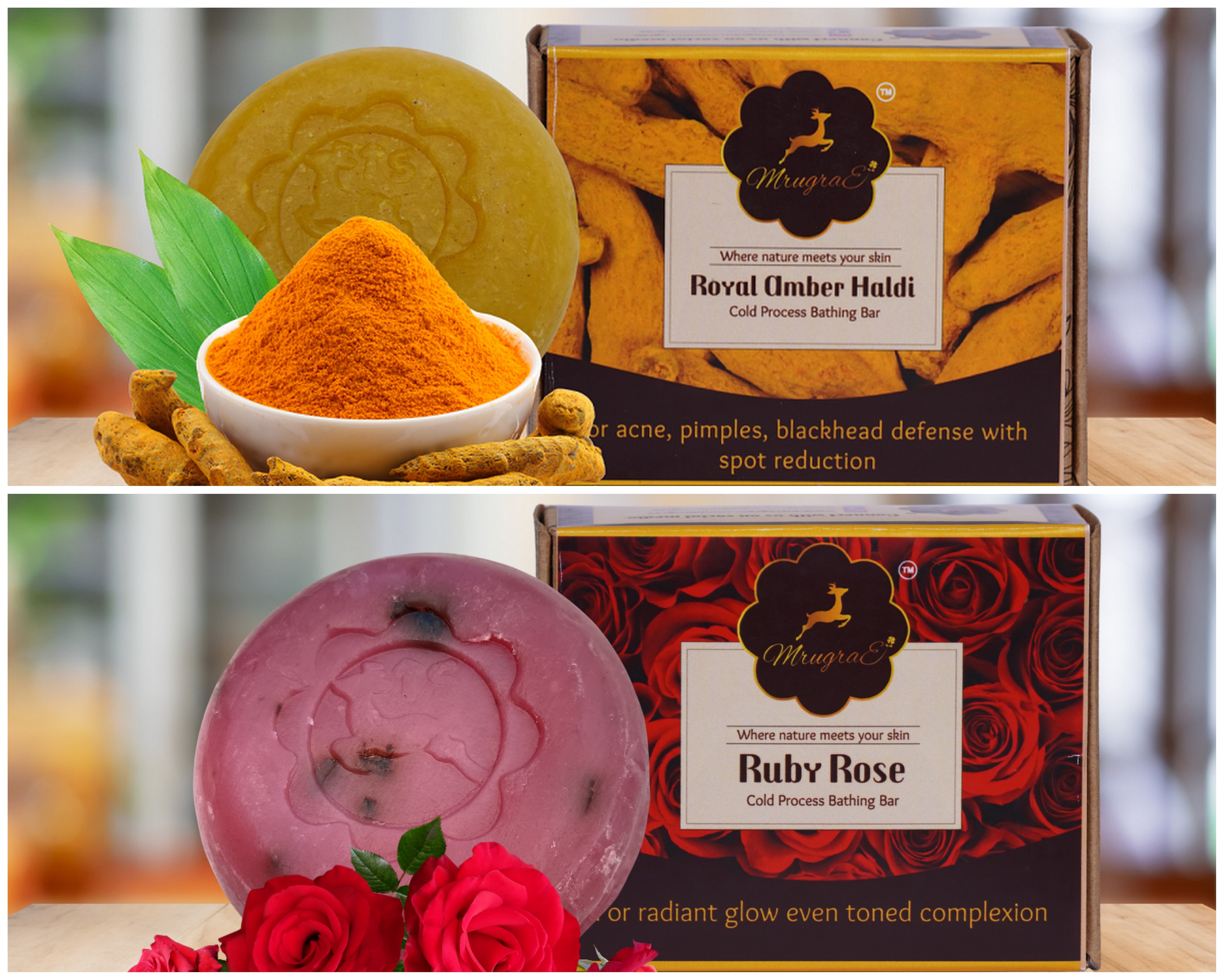 Royal Amber Haldi & Royal Ruby Rose