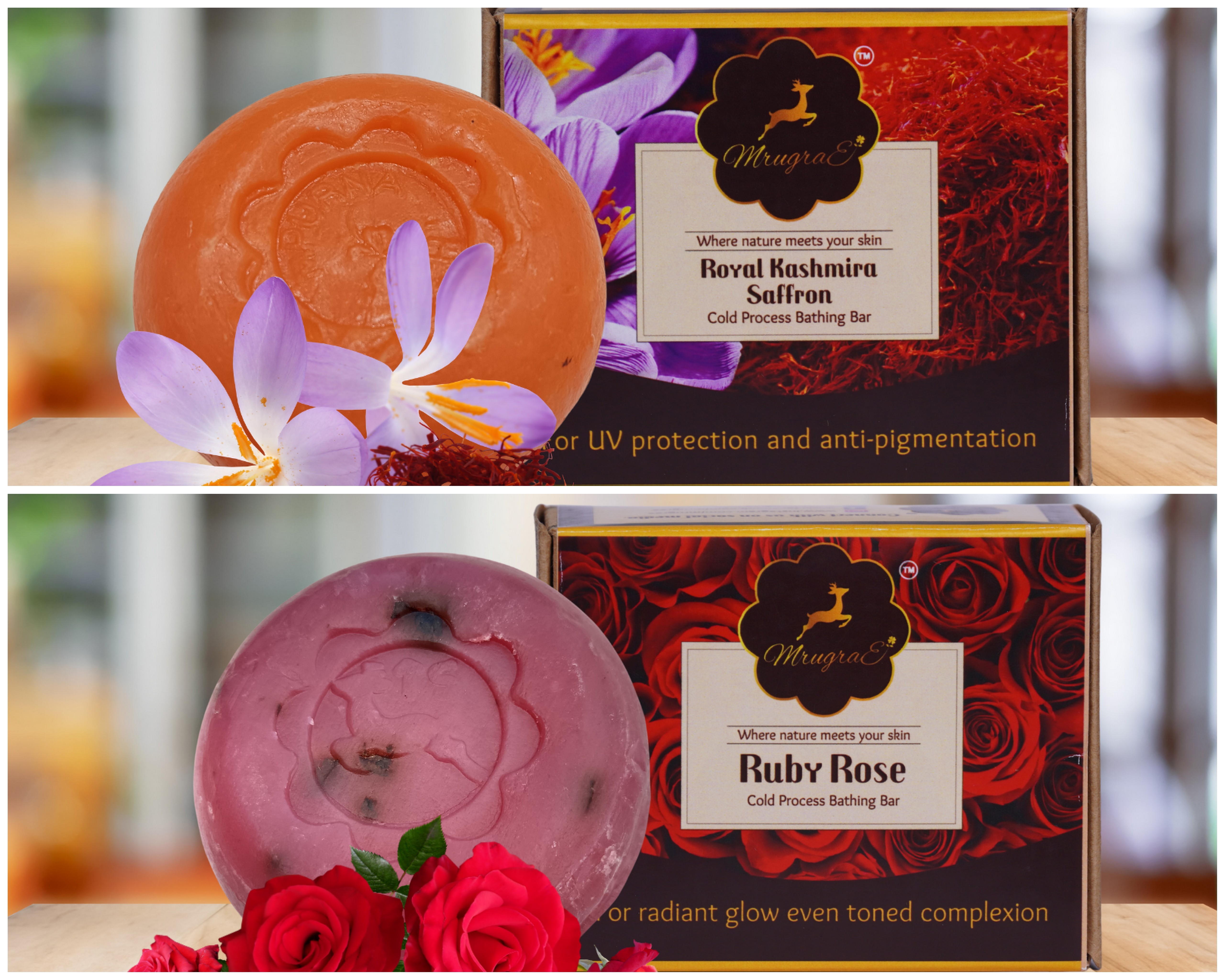 Royal Kashmira Saffron & Royal Ruby Rose